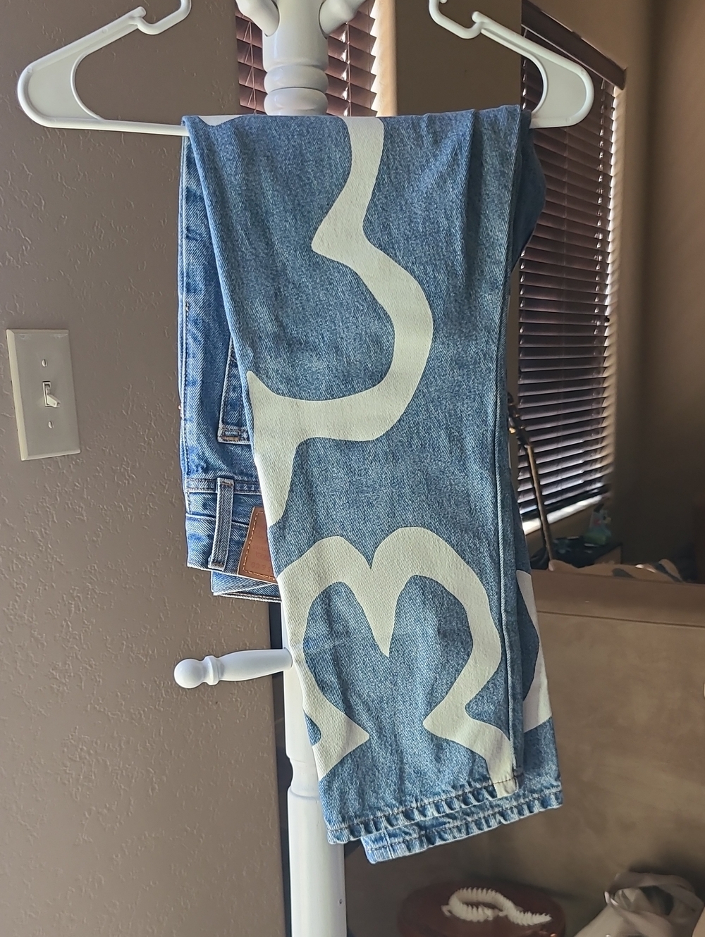 Levi's Blue Jeans with White Graphic Print